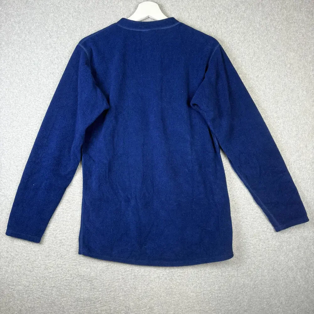 Vintage Patagonia Capilene Henley Fleece Base Layer Blue Mens Size Small USA